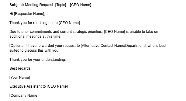 Executive Email Swipe File - Email Templates for CEO or Executive Assistants preview 1